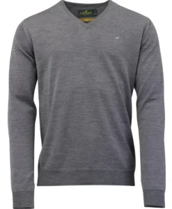 Laksen Sussex V-Neck villapaita, Overcast