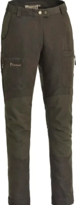 Pinewood Caribou Hunt Extreme Trousers naisten metsästys- ja ulkoiluhousut, ruskea/tummanvihreä