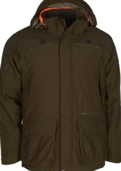 Pinewood Småland Forest Padded Jacket topattu takki, tummanvihreä