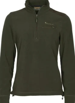 Pinewood Småland Hunters Half Zip Fleece Sweater naisten fleecepaita, ruskea/tummanvihreä