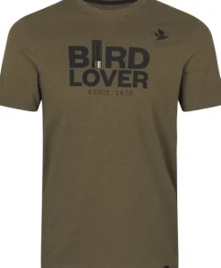 Seeland Bird Lover T-shirt t-paita, Dark Olive Melange