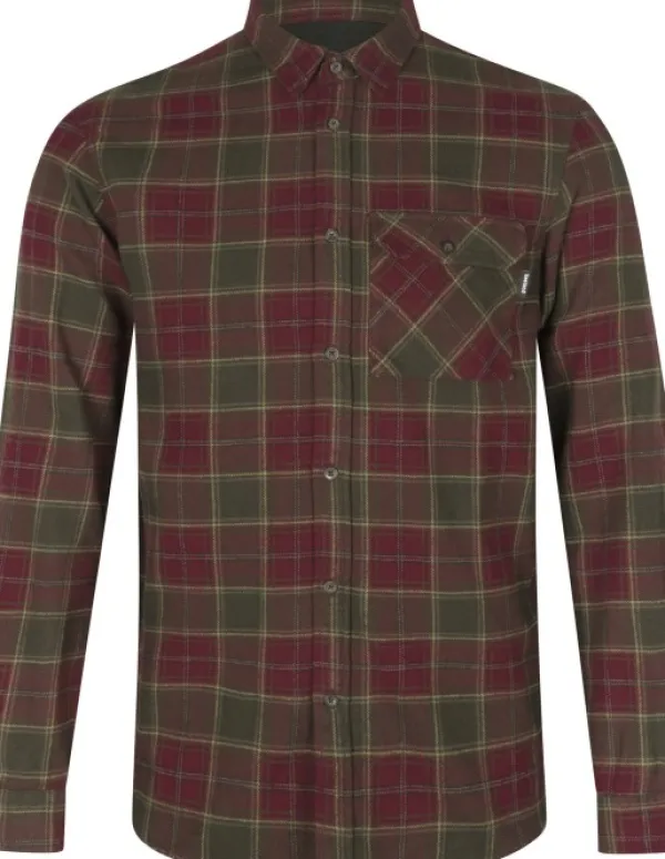 Seeland Glen Flannel Shirt paita, Red Forest Check
