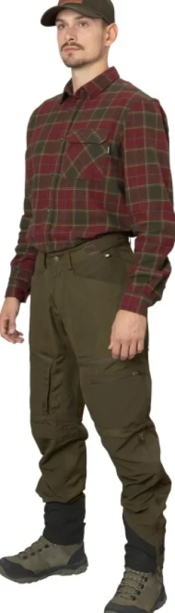 Seeland Glen Flannel Shirt paita, Red Forest Check