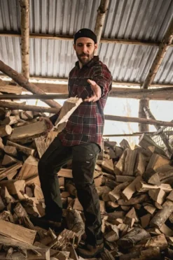 Seeland Glen Flannel Shirt paita, Red Forest Check