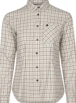 Seeland Kerry Shooting Shirt paita, Cabernet/Blue Check