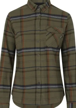 Seeland Skye Flannel Shirt naisten paita, Grape Leaf/Terracotta Check
