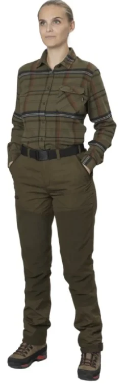 Seeland Skye Flannel Shirt naisten paita, Grape Leaf/Terracotta Check