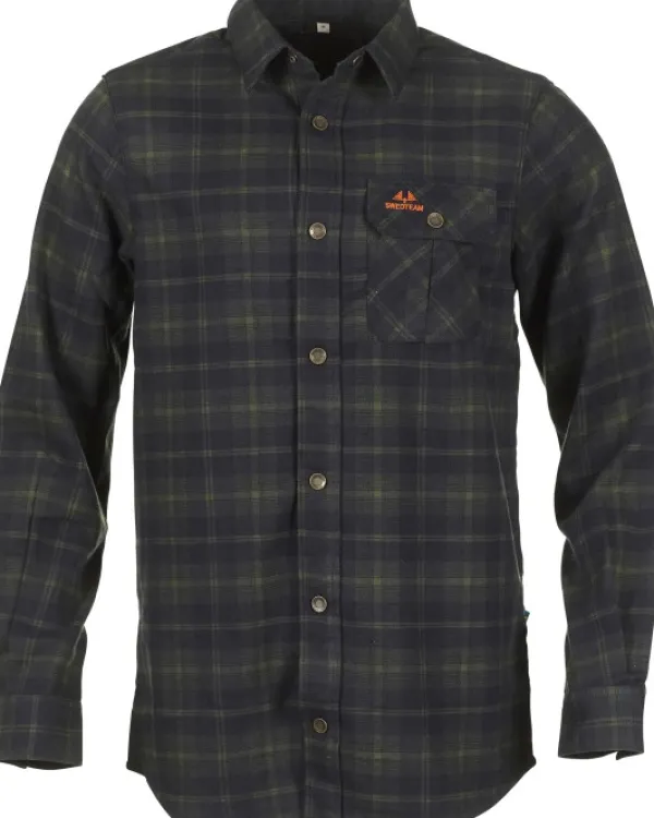 Swedteam Crest Shirt vuorillinen paita, Forest Green